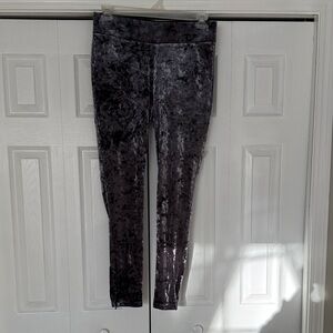 LOGO by Lori Goldstein Shimmering  Velvet Leggings